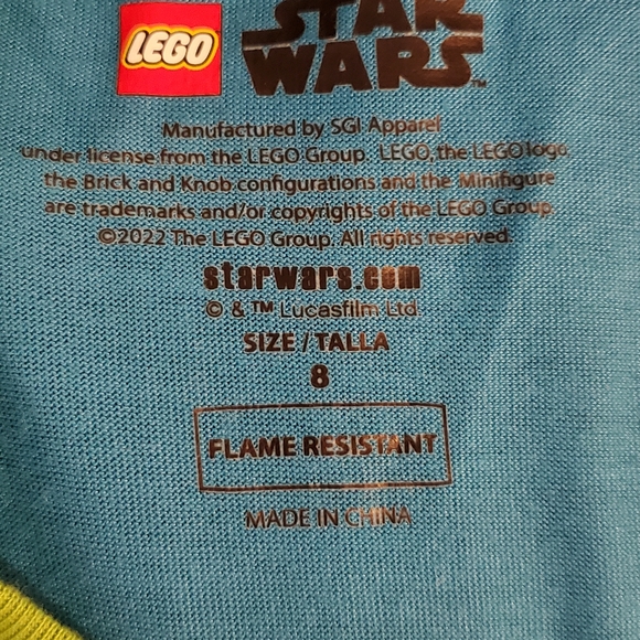 Star Wars Blue and Green Pajama Sets with Baby Yoda Design - Picture 2 of 2